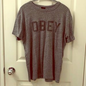 obey grey soft T